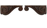 Architectural Corbels, Carved Oak, Antique Pair