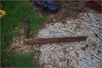 Heavy log forks and metal rod