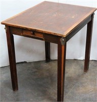Vintage Art Deco Game Table with Tiny Drawer