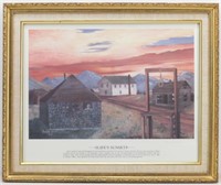 "LIFE'S SUNSET" Signed Print by Bonnie Keim 1981
