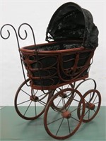 Victorian Style Doll Size Baby Buggy