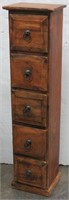 Rustic Apothecary 5-Drawer Wood Storage Cabinet
