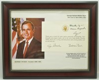 President George & Barbara Bush Autographs w/ COA