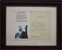 President Herbert Hoover Autographed Letter w/ COA
