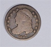 1837 CAPPED BUST DIME, VG