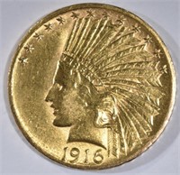1916-S $10 GOLD INDIAN HEAD  CH BU
