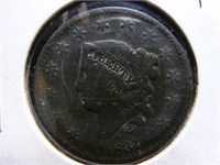 1831 - US Large One Cent Coin - Coronet