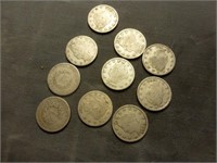 10pc US V Nickels