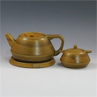 Fulper Teapot & Sugar - Excellent