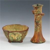 Weller Woodcraft Bowl & Bud Vase