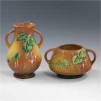 Roseville Fuchsia Vases (2) - Excellent