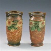 Roseville Dahlrose Vases (2)