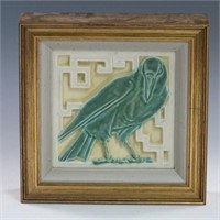Rookwood Framed Bird Tile - Excellent