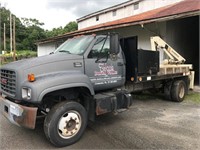 1997 GMC C6500 Flatbed with National NC35 Crane