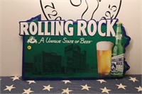 Rolling Rock Metal Beer Sign