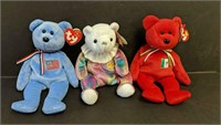 4th lot of 3 Assorted TY Beanie Babies
