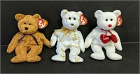 2nd lot of 3 Assorted TY Beanie Babies