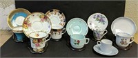 Assortment of 7 Cups & Saucers
