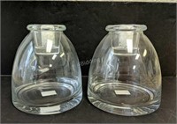 Pair of Glass Floating Candle Holders