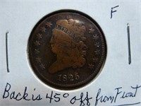 1825 US 1/2 Cent - Error Coin