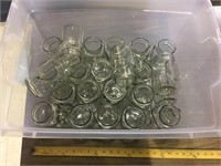 TOTE FULL OF CLEAR JARS