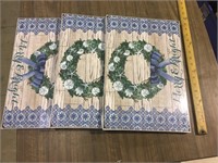 LOT OF 3 WOOD PLACEMAT SETS