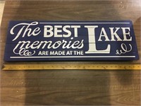 WOODEN THE BEST LAKE SIGN