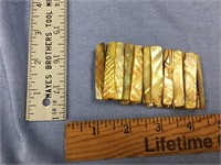 Gold toned abalone stretch bracelet