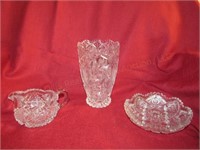 Vase 7", Creamer, Candy Dish, (4) Napkin Holders