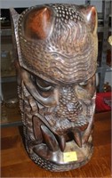 LARGE CARVED AFRICAN MASK