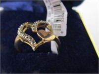 Gold over silver size 8 ring