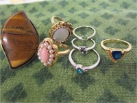 Jewelry; lot of rings; sizes 5-7