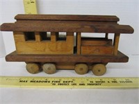 Wood trolley car