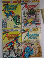 Comics; DC Action Comics; #454, 455, 456, 459; 70s