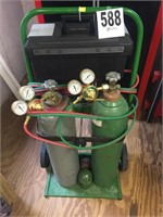 Acetylene Tanks, Torches, Hoses & Dolly