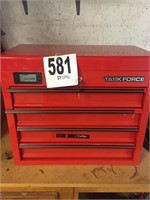 Four Drawer Task Force Tool Box with Lock