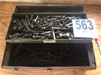 Old Metal Tool Box with Bolts