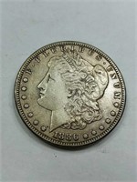 1886 S Morgan silver dollar