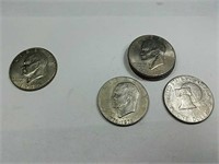 (1) 1974 &(5) bicentennial 1776-1976  dollar coins