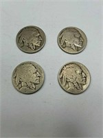(4) 1927 D Buffalo Nickels