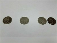 (1) 1917, (2) 1918 D, (1) 1918 Buffalo Nickel