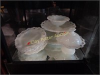 Milk Glass Set of Dishes