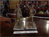 Pair of Boy & Girl Statues