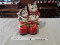 Fitz & Floyd Cookie Jar - Cats in Boots