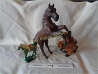 3 Horses Leather, Wood & Ceramic