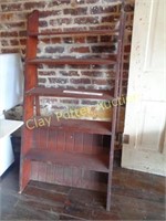 Vintage Wood Display Shelf Ladder
