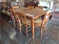 Wood Table & 6 Nice Chairs