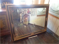 Large Detailed Frame Mirror, Beveled