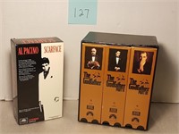 VHS Movies - Scarface/The Godfather Part 1,2,3