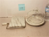 Marble Cheese Cutter/Marble Cheese Platter